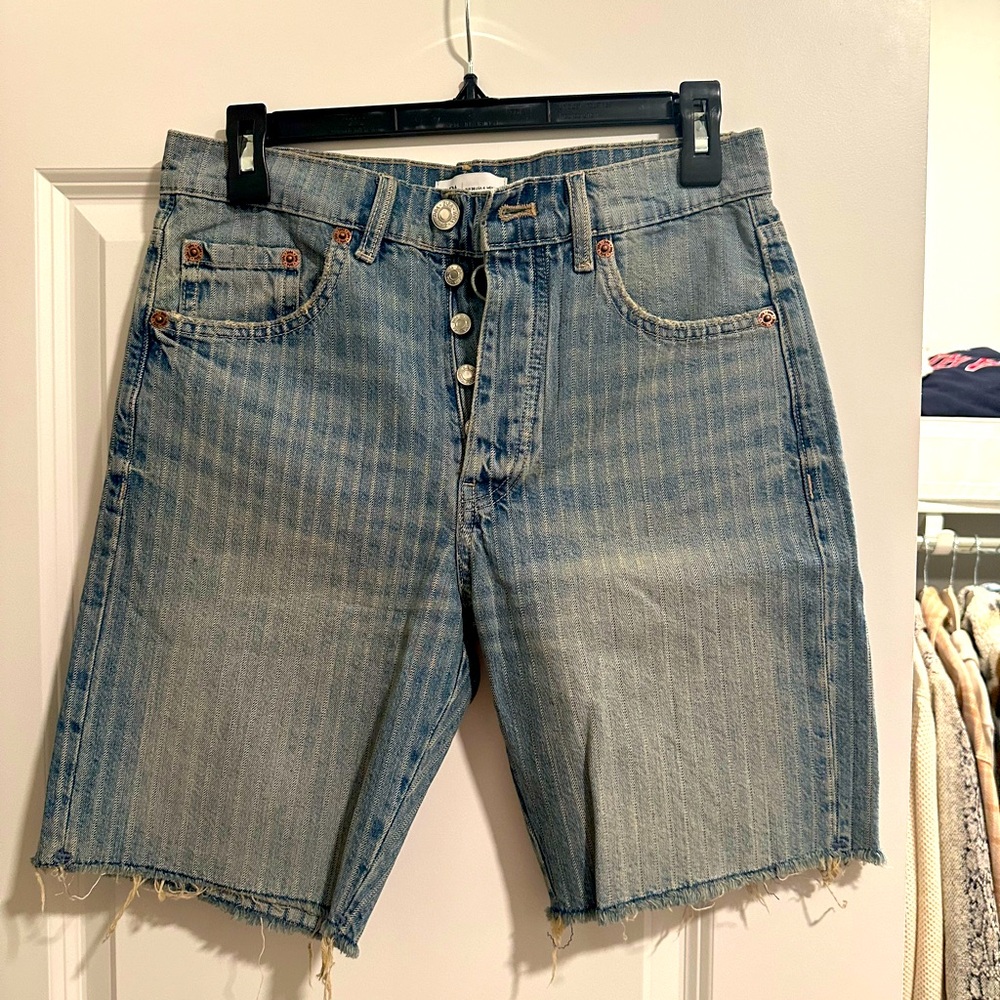 ZARA women’s bermuda striped shorts